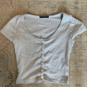 brandy melville blue and white stripped zelly top